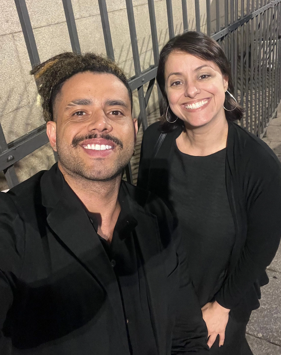Selfie de Ricieri Palha e Vânia Santiago.